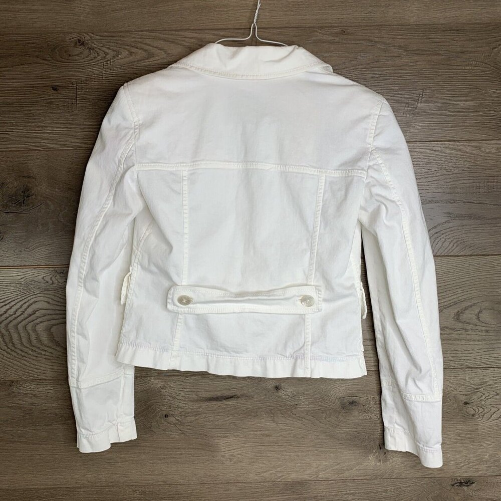 Emilio Pucci Firenze Jacket Womans Size 10 White Denim Stretch Made in Italy - Picture 7 of 15
